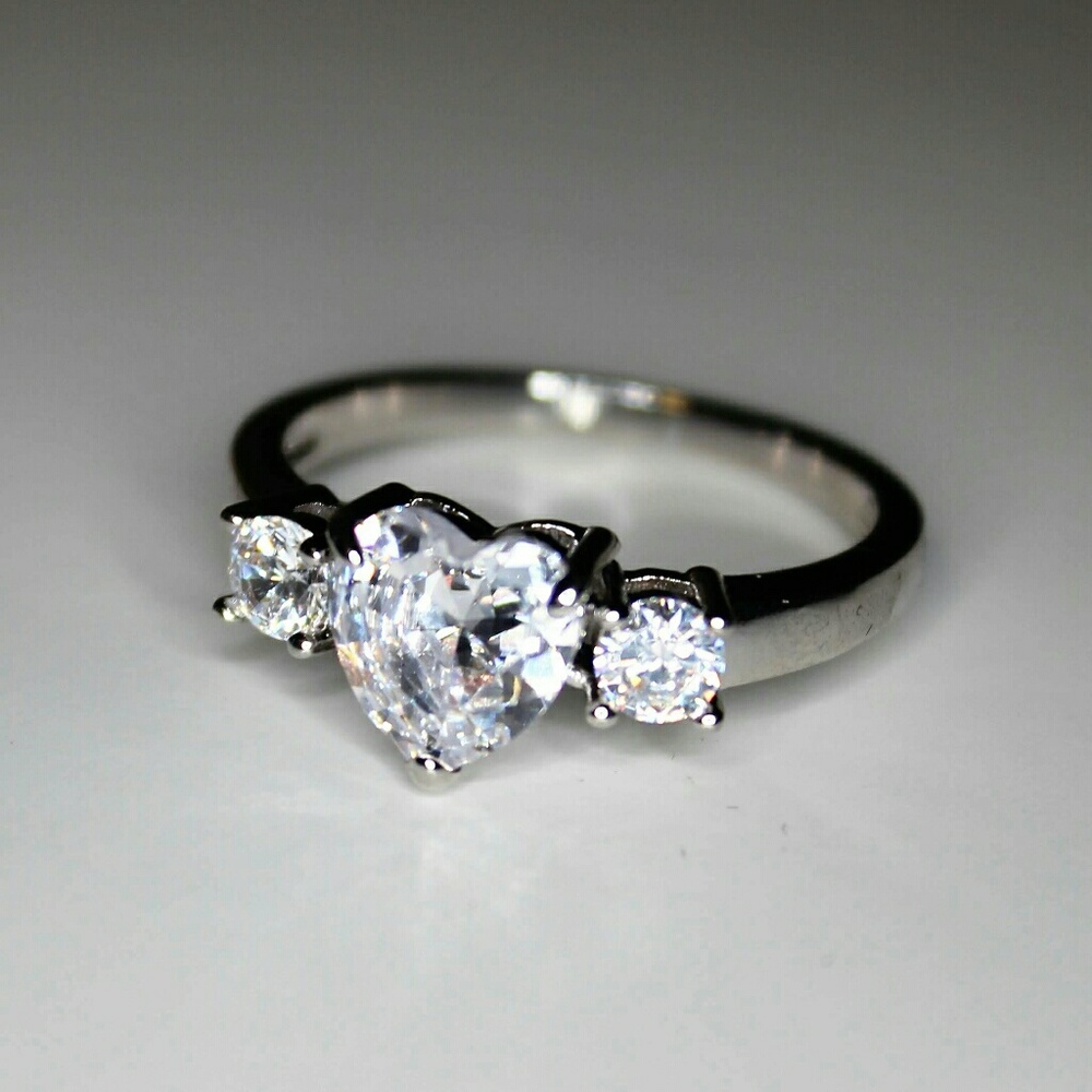 Heart-shaped CZ Ring